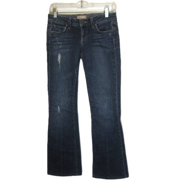 Paige EUC Size 25 x 31 Laurel Canyon Bootcut Boot Cut Jeans Distressed - Picture 1 of 9
